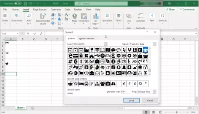 Cum se utilizează Font Awesome în documente? : Inserarea simbolurilor Font Awesome în Microsoft Excel