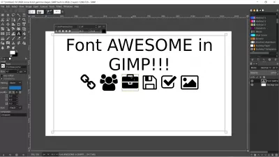 Как использовать Font Awesome в документах? : Вставка символов Font Awesome в GIMP