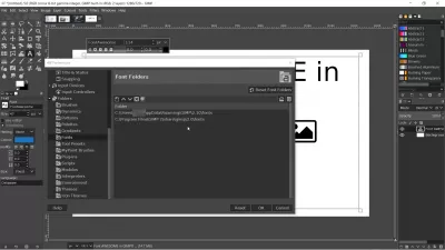 Как да използвам страхотен шрифт в документите? : Папки с шрифтове GIMP