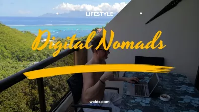 Digital Nomads Lifestyle: come vivono in realtà? : Nomade digitale che lavora dalla sua terrazza a Tahiti, Polinesia francese con vista sull'isola di Moorea nella parte posteriore