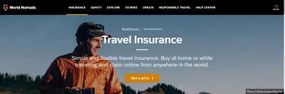 Ce qu'il faut savoir sur l'assurance voyage World Nomads : Page d'accueil de l'assurance voyage World Nomads