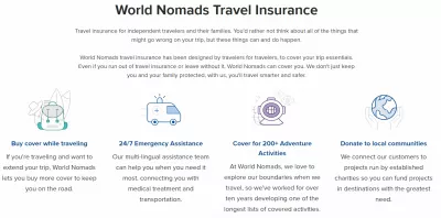 ماذا تعرف عن World Travel Nomads Travel Insurance : تغطية التأمين على السفر العالمية