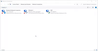 Opsætning af en VPN-server på Windows 10 i 8 trin : Åbning af netværksforbindelser